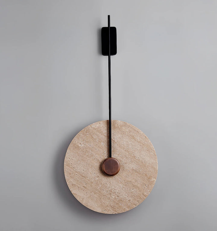 Travertine Disc Wall Lamp