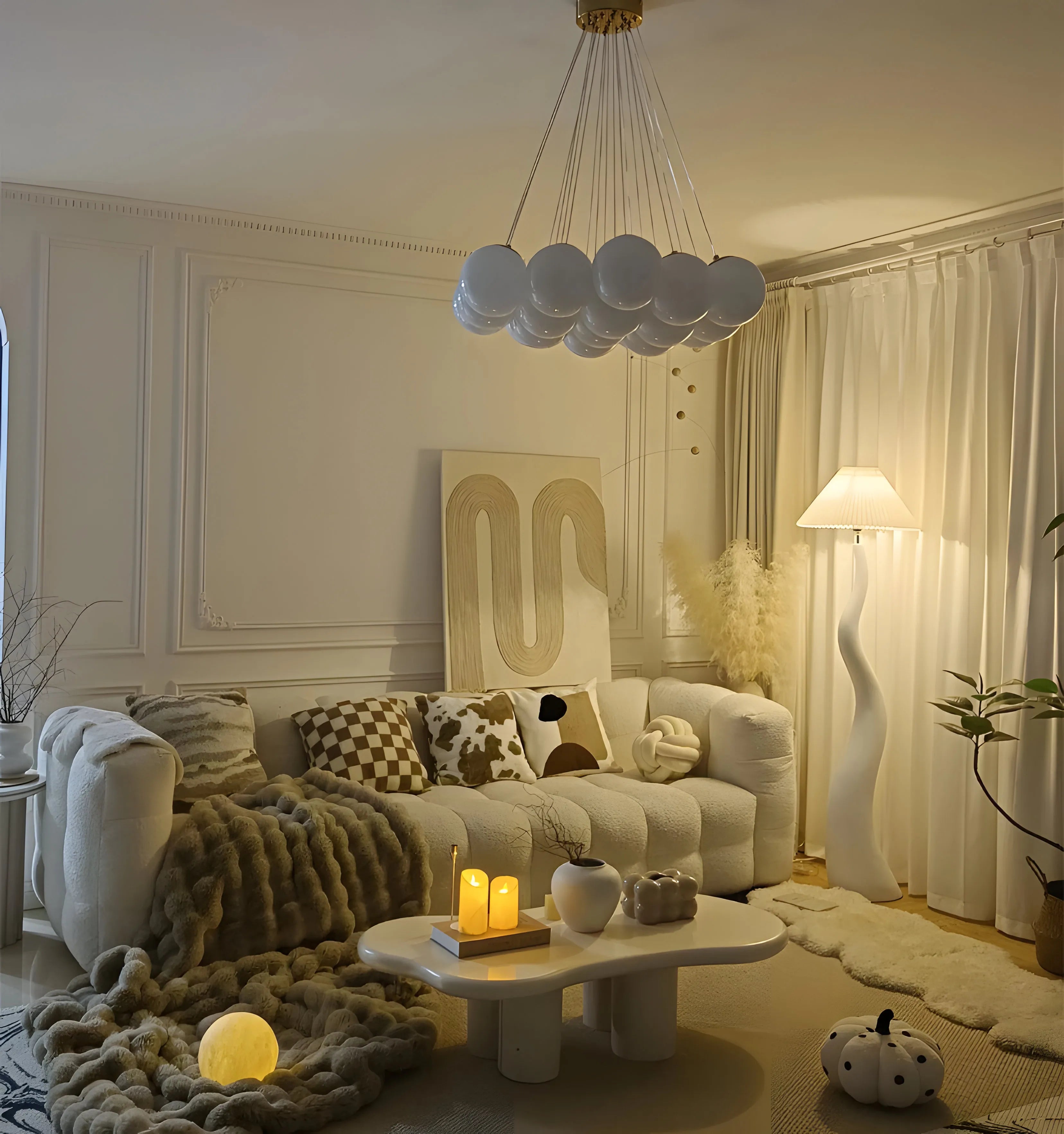 TWISTED PLEATED FLOOR LAMP
