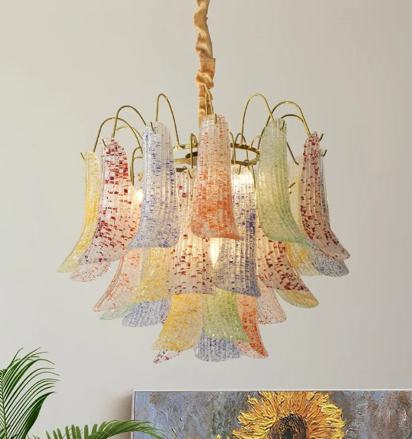 VENINI COLORFUL MURANO GLASS CHANDELIER