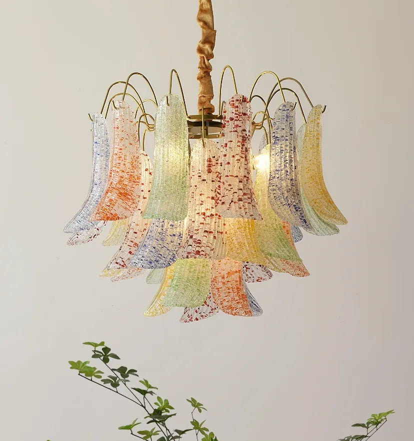 VENINI COLORFUL MURANO GLASS CHANDELIER