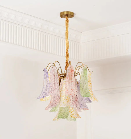 VENINI COLORFUL MURANO GLASS CHANDELIER