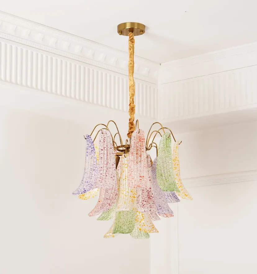 VENINI COLORFUL MURANO GLASS CHANDELIER