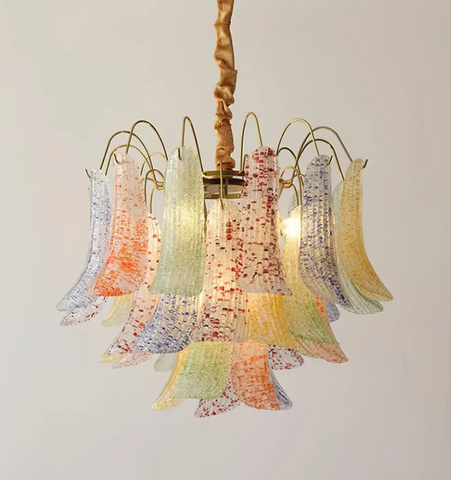 VENINI COLORFUL MURANO GLASS CHANDELIER