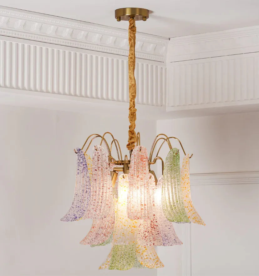 VENINI COLORFUL MURANO GLASS CHANDELIER