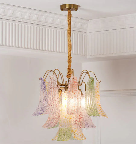 VENINI COLORFUL MURANO GLASS CHANDELIER