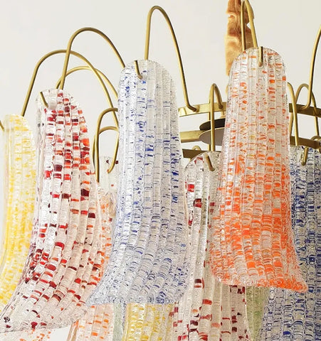 VENINI COLORFUL MURANO GLASS CHANDELIER