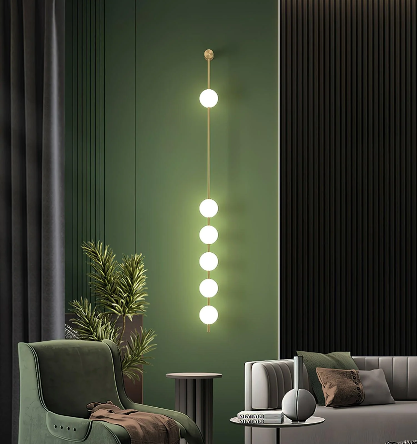 Vertical Balls Wall Lamp