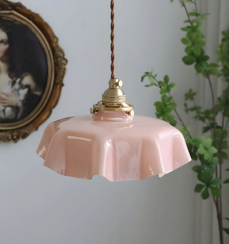 VINTAGE FLORAL PENDANT LIGHT - Pink