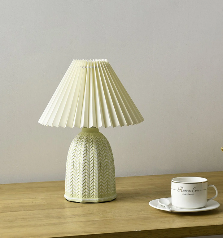 Vintage Pleated Table Lamp
