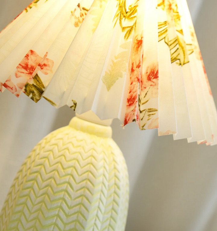 Vintage Pleated Table Lamp