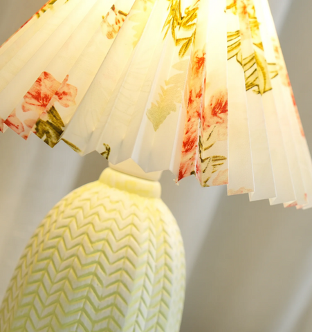 Vintage Pleated Table Lamp