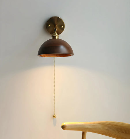 Vintage Wood Wall Lamp