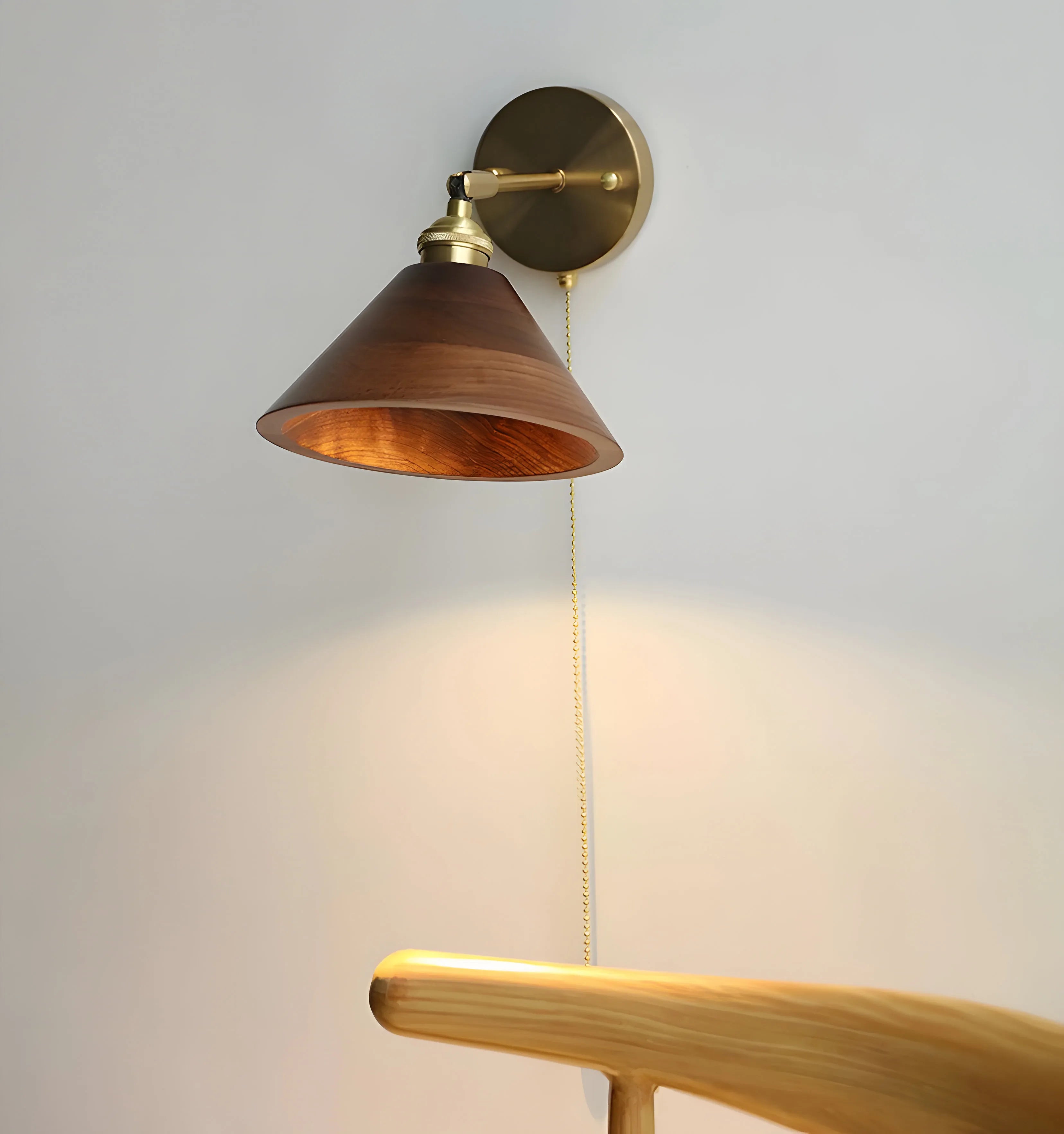 Vintage Wood Wall Lamp