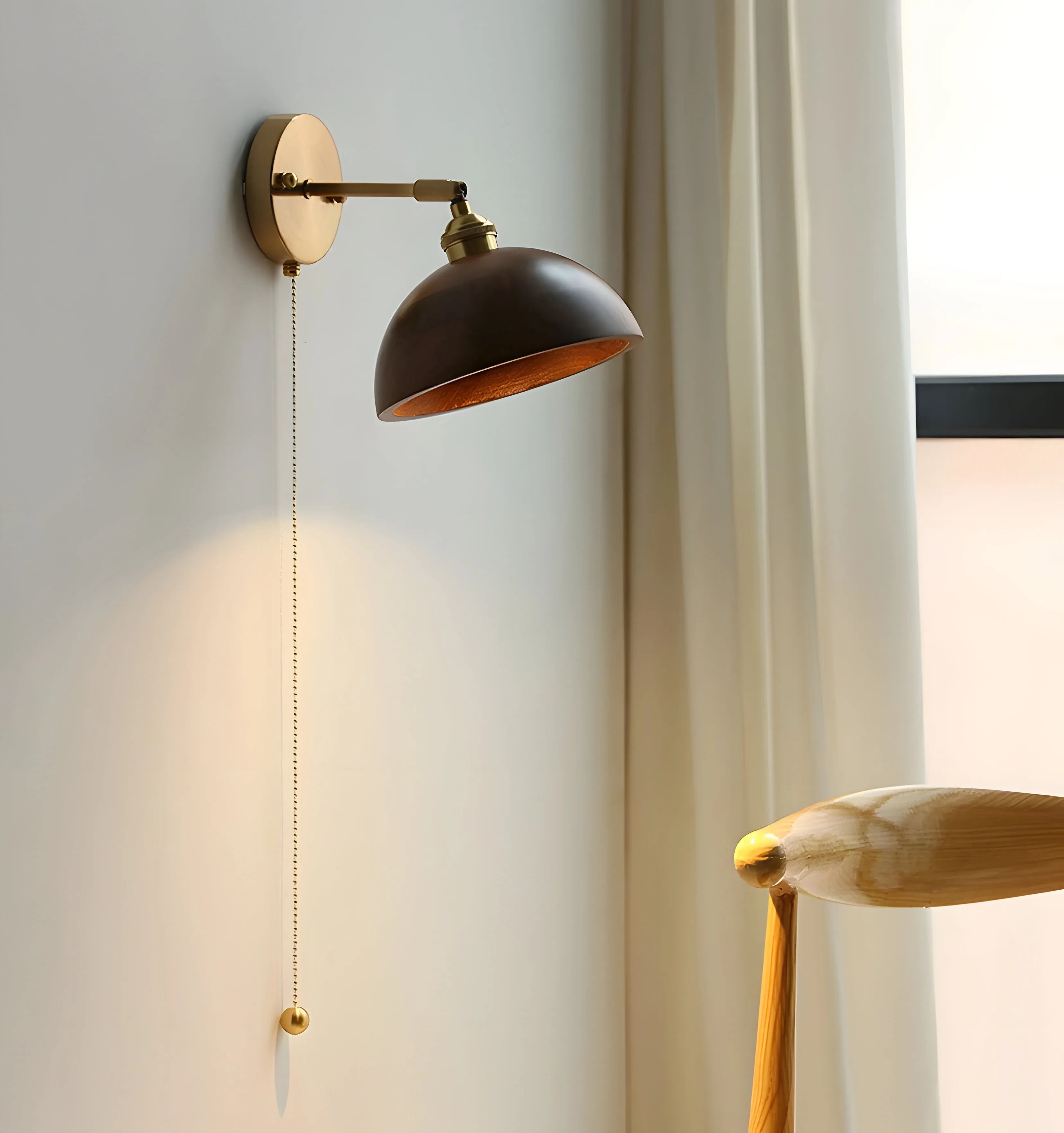Vintage Wood Wall Lamp