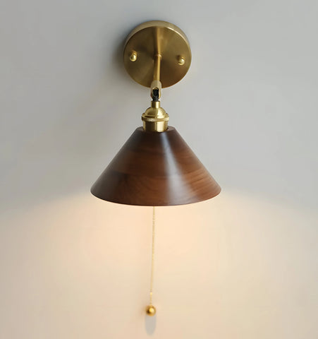 Vintage Wood Wall Lamp