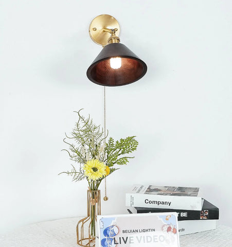 Vintage Wood Wall Lamp