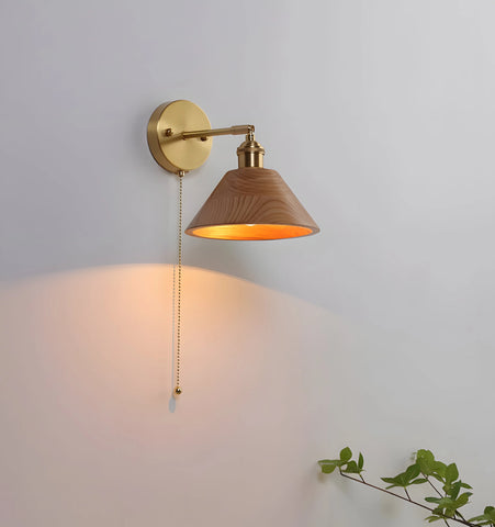 Vintage Wood Wall Lamp