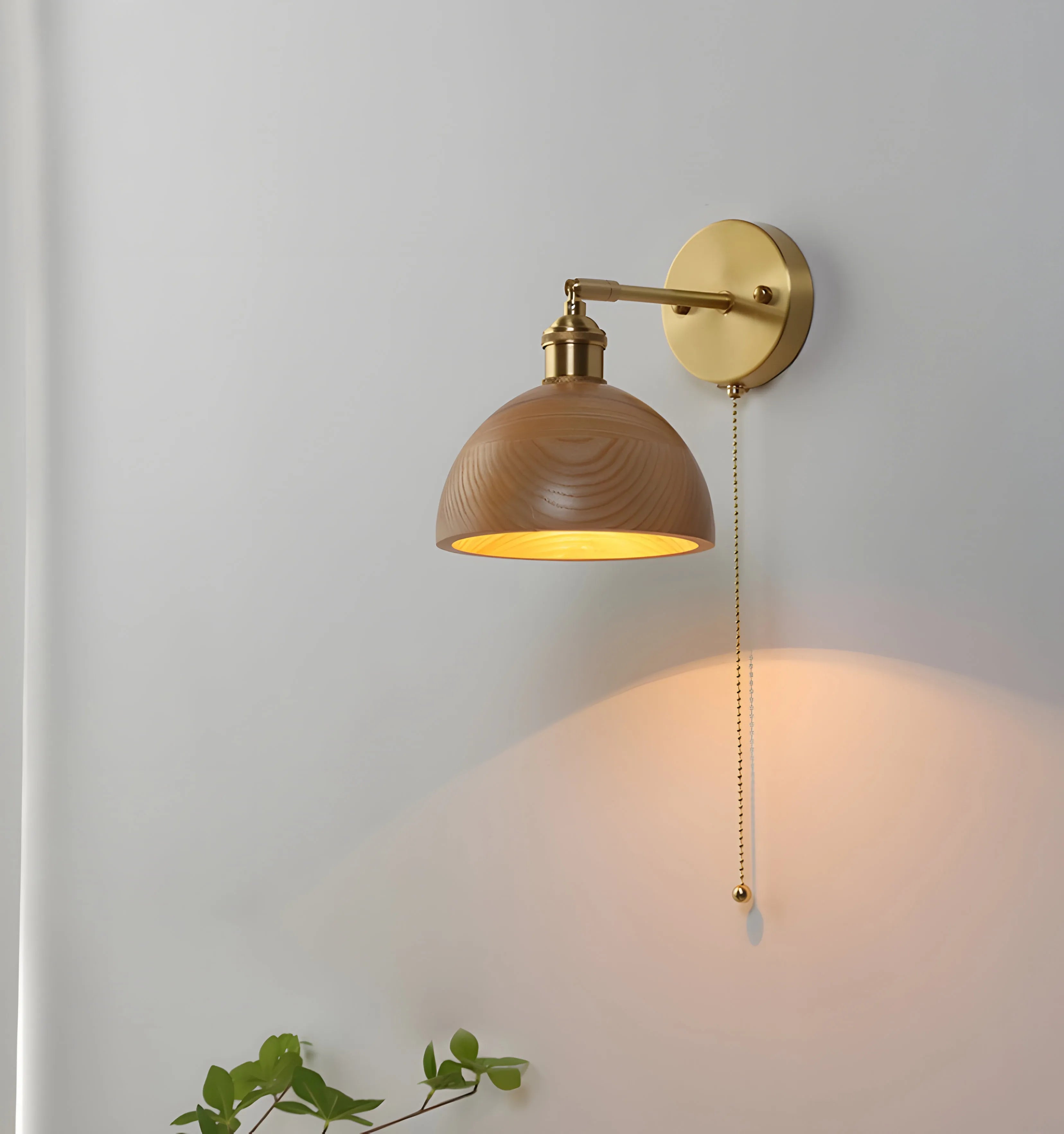 Vintage Wood Wall Lamp
