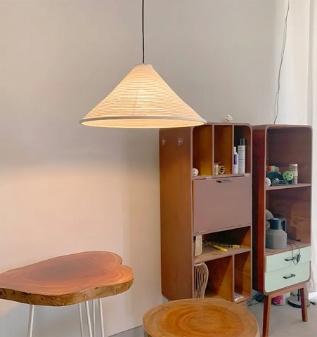 Washi Paper Cone Pendant Lamp