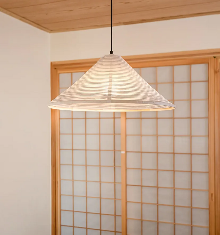 Washi Paper Cone Pendant Lamp