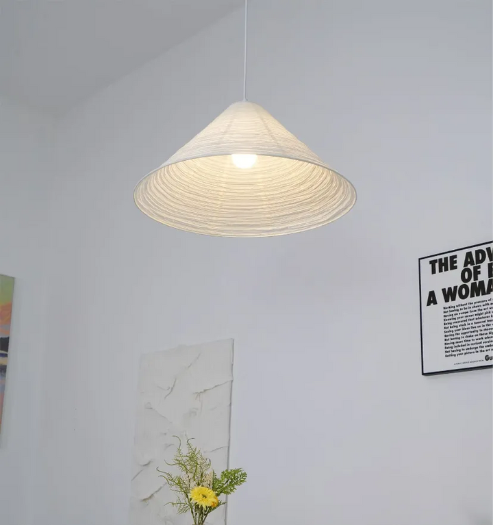 Washi Paper Cone Pendant Lamp