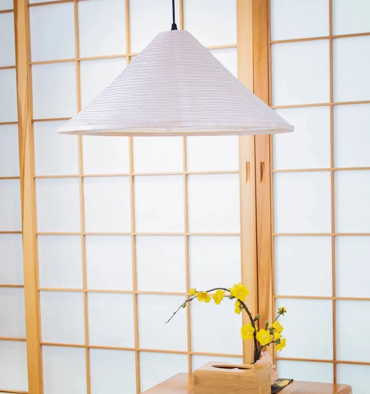 Washi Paper Cone Pendant Lamp