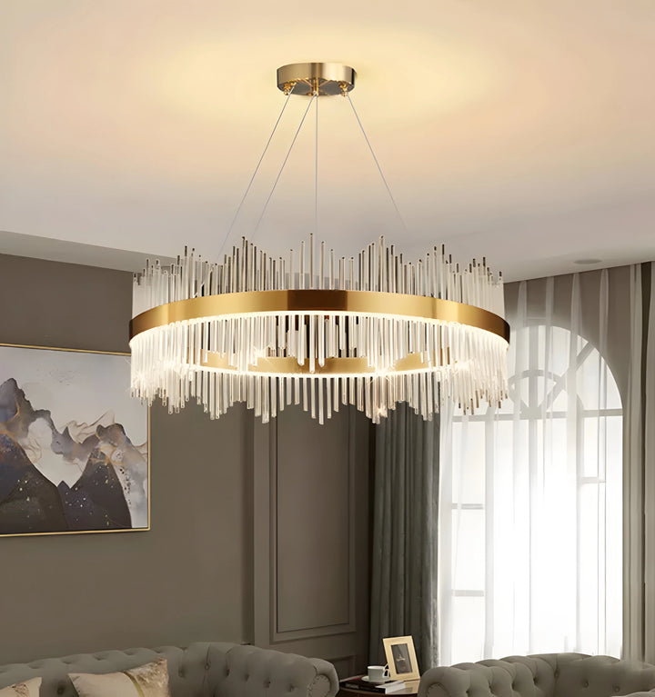 LUXURY WILMER CROWN CRYSTAL CHANDELIER