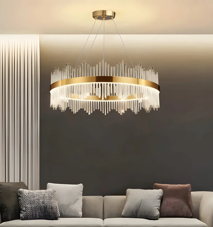 LUXURY WILMER CROWN CRYSTAL CHANDELIER