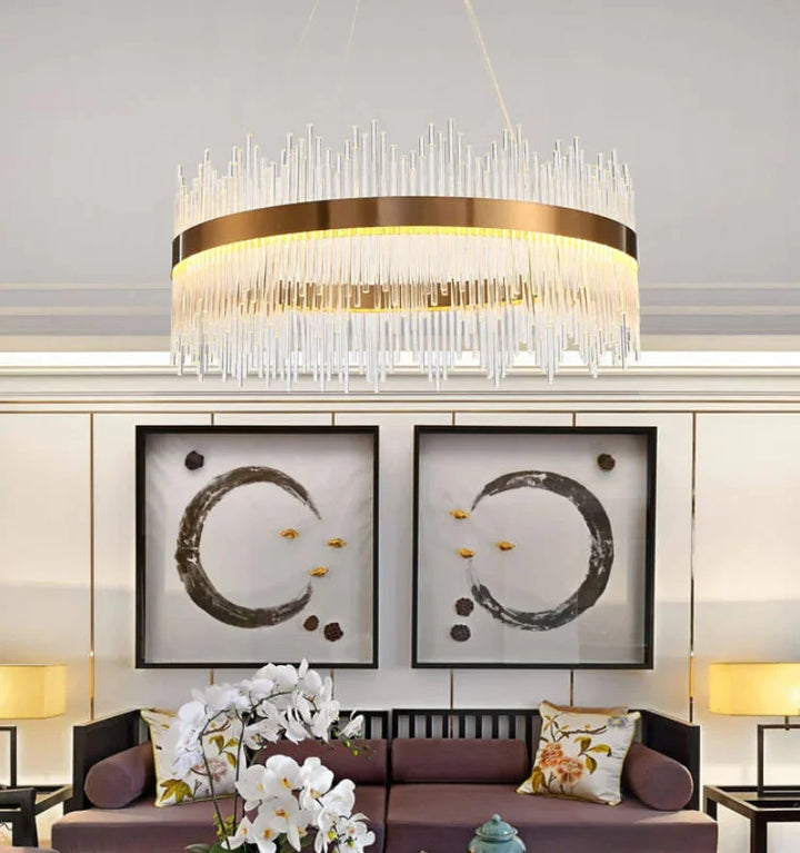 LUXURY WILMER CROWN CRYSTAL CHANDELIER