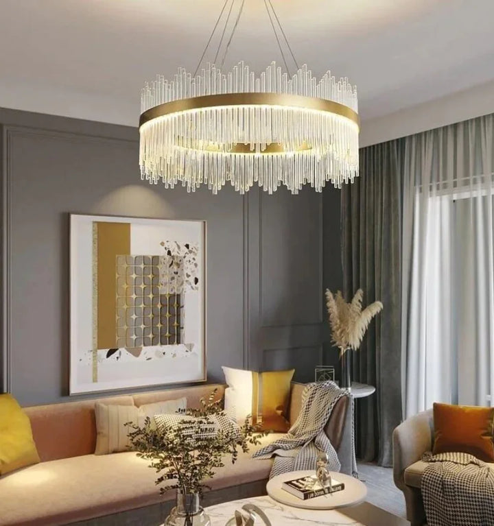 LUXURY WILMER CROWN CRYSTAL CHANDELIER