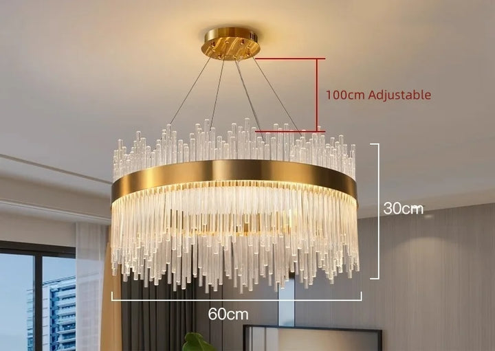 LUXURY WILMER CROWN CRYSTAL CHANDELIER