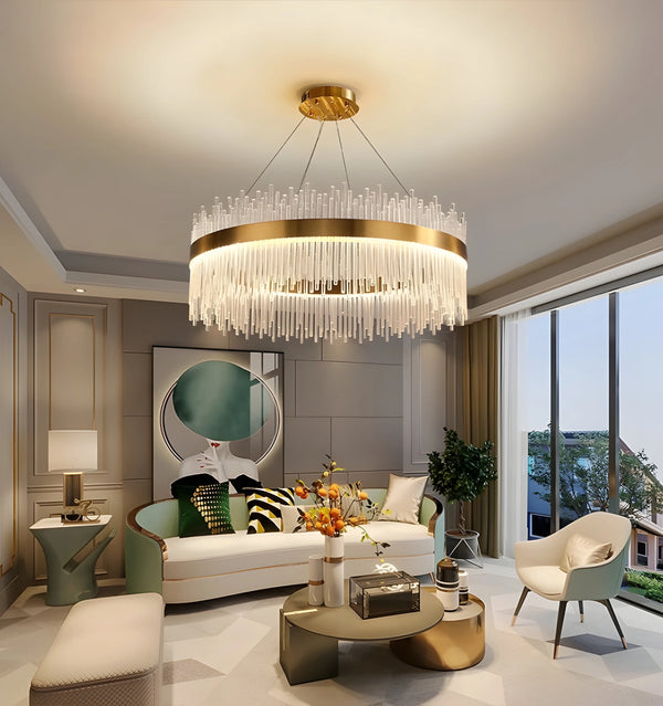 LUXURY WILMER CROWN CRYSTAL CHANDELIER