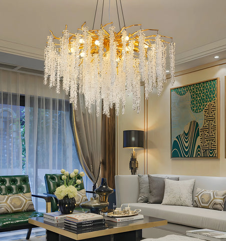 Wisteria Flower Crystal Chandelier