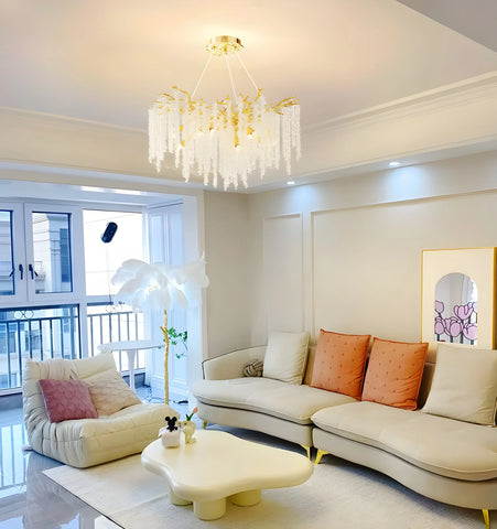 Wisteria Flower Crystal Chandelier