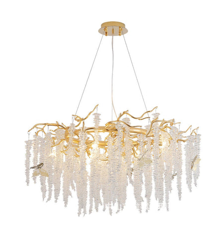 Wisteria Flower Crystal Chandelier