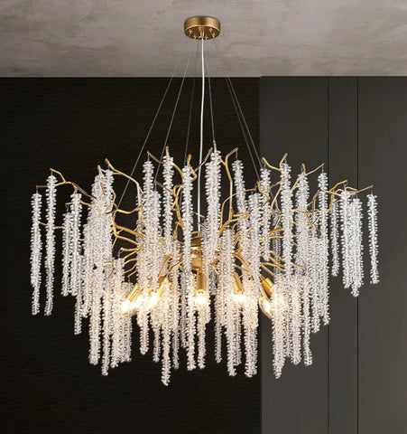 Wisteria Flower Crystal Chandelier