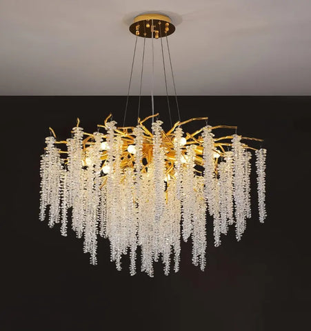 Wisteria Flower Crystal Chandelier