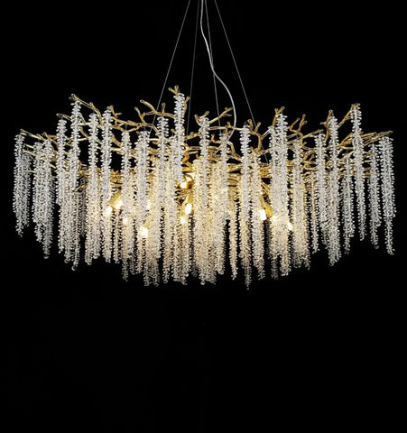 Wisteria Flower Crystal Chandelier