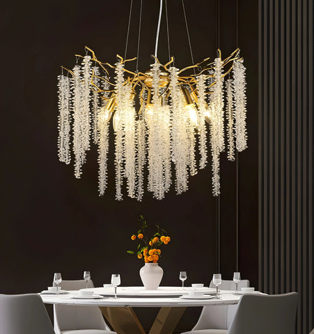Wisteria Flower Crystal Chandelier