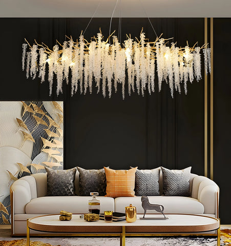 Wisteria Flower Crystal Chandelier