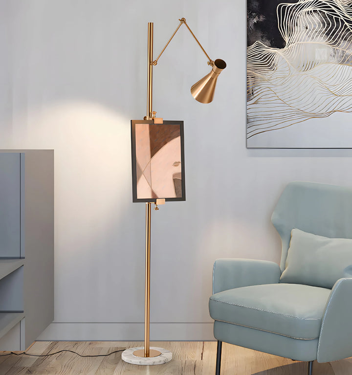 WITH FRAME SUPPORT FLOOR LAMP