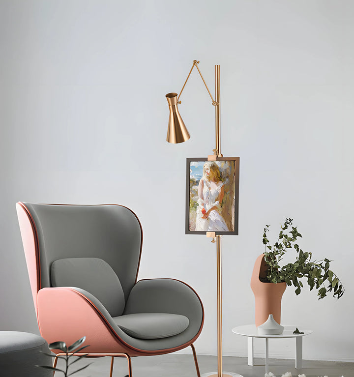 WITH FRAME SUPPORT FLOOR LAMP