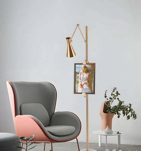 WITH FRAME SUPPORT FLOOR LAMP