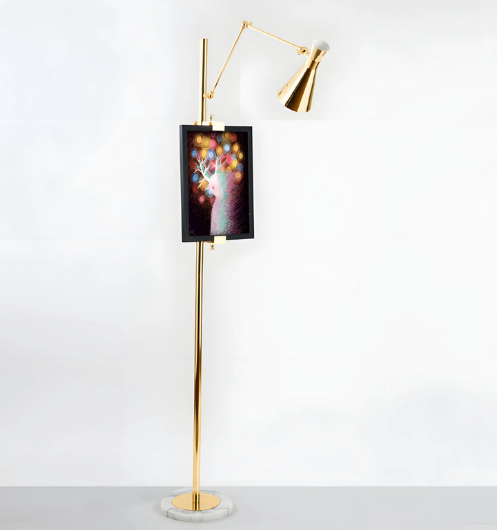 WITH FRAME SUPPORT FLOOR LAMP