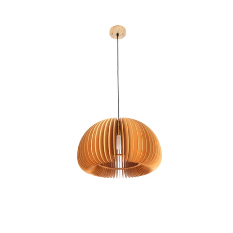 Wooden Pumpkin Pendant Light