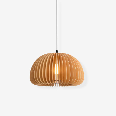 Wooden Pumpkin Pendant Light