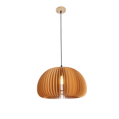Wooden Pumpkin Pendant Light