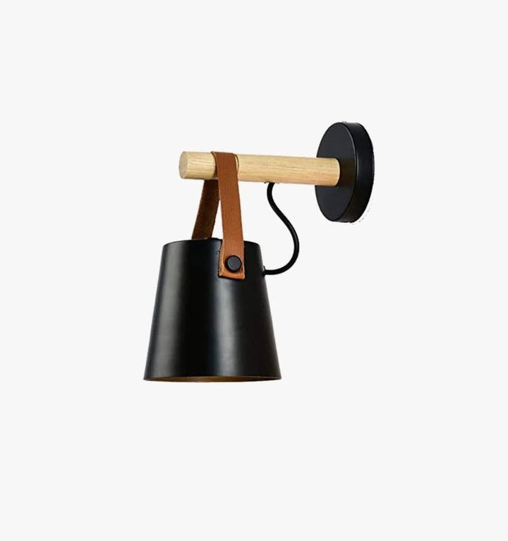 WOODEN CONICAL WALL LIGHT