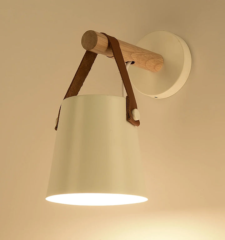 WOODEN CONICAL WALL LIGHT