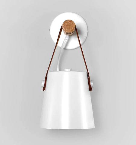 WOODEN CONICAL WALL LIGHT